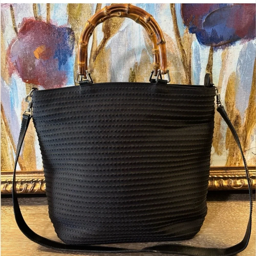 GUCCI Bamboo Bag Tom Ford Period Black 2 way Bag Includes COA